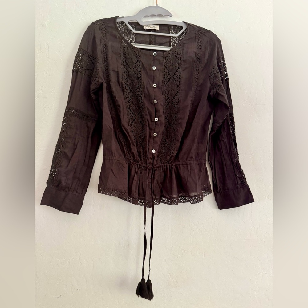 LoveShackFancy Peasant Blouse Bohemian Top Size 1